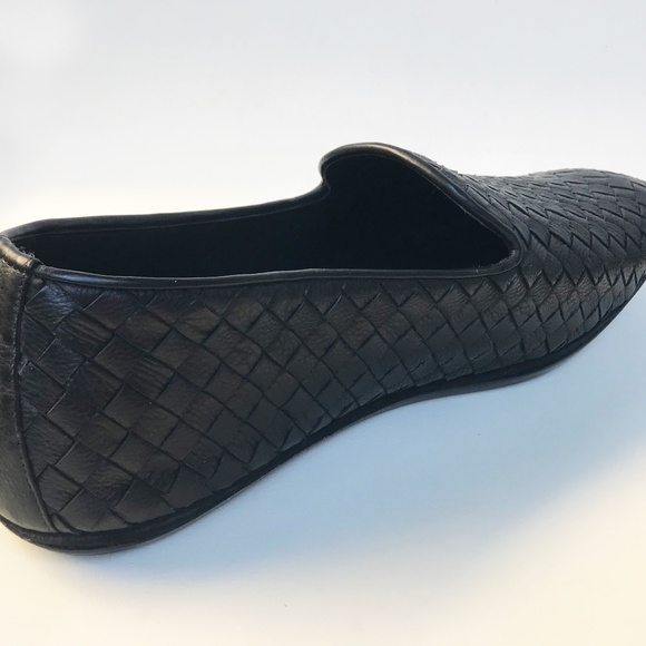 NEW! BOTTEGA VENETA BLACK LEATHER MADE IN ITALY LOAFER FLATE MEN\'S SIZE 42; US 9 main image 9